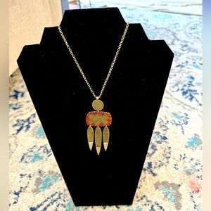 Lucky brand gold pendant necklace